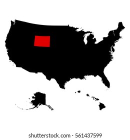 U.S. state on the U.S map Wyoming