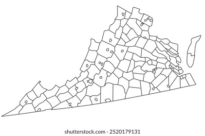 Estado americano da Virgínia com condado