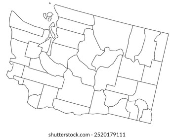 Estado americano de Washington com condado