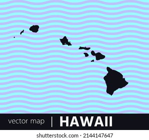 U.S states map. State of Hawaii vector map . you can use it for any needs.	