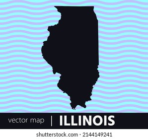 U.S states map. State of Illinois vector map . you can use it for any needs.	