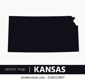 U.S states map. State of Kansas vector map. you can use it for any needs.