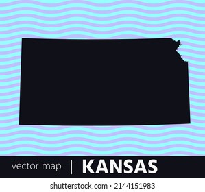 U.S states map. State of Kansas vector map. you can use it for any needs.	