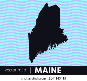 U.S states map. State of Maine vector map. you can use it for any needs.	