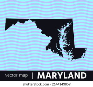 U.S states map. State of Maryland vector map . you can use it for any needs.	