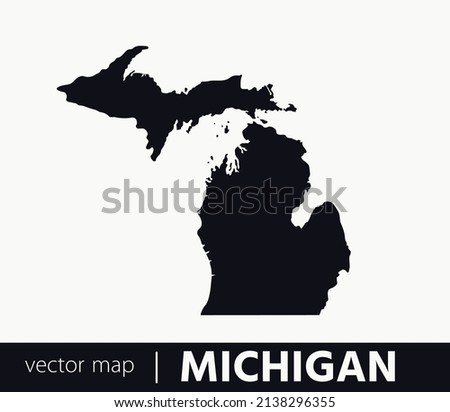 U.S states map. State of Michigan vector map . you can use it for any needs.