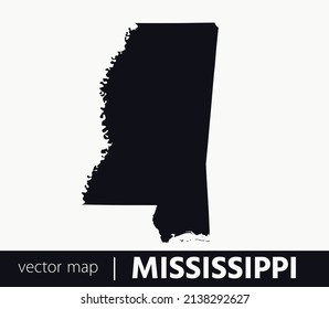 U.S states map. State of Mississippi vector map . you can use it for any needs.