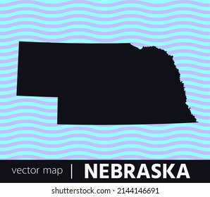 U.S states map. State of Nebraska vector map . you can use it for any needs.	