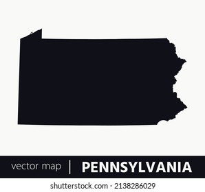 U.S states map. State of Pennsylvania vector map. you can use it for any needs.
