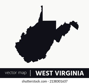 U.S states map. State of West Virginia vector map . you can use it for any needs.