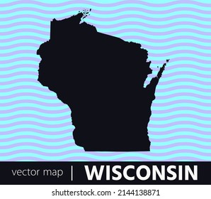 U.S states map. State of Wisconsin vector map . you can use it for any needs.	