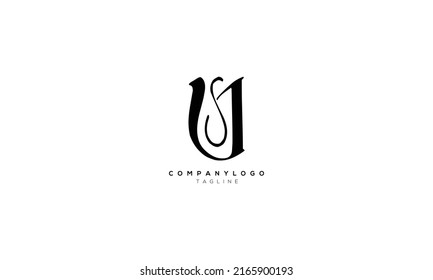 US SU Abstract initial monogram letter alphabet logo design