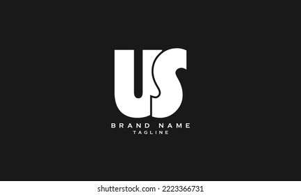 US, SU, Abstract initial monogram letter alphabet logo design