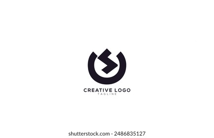 US SU Abstract initial monogram letter alphabet logo design