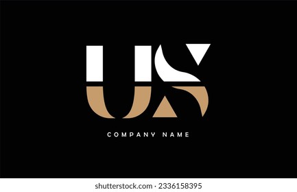 US, SU Abstract Letters Logo Monogram