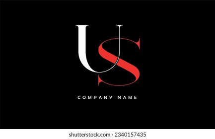 US, SU Abstract Letters Logo Monogram