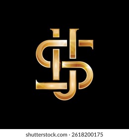 US SU Golden Premium Luxury and Elegant Logo design