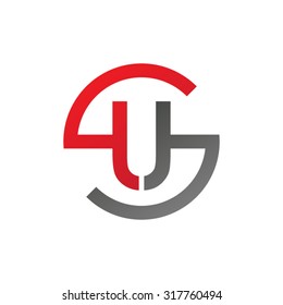 US SU initial company circle S logo red