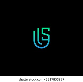 US, SU letter modern branding logo