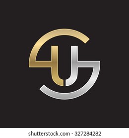 US or SU letters, golden silver circle S shape