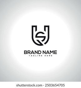 US SU Minimal Unique Letter Logo Design. Initial Vector Symbol.