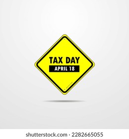 US Tax Day April 18 background vector illustration