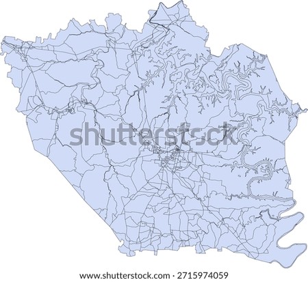 US Tennessee State DeKalb County Vector Census Block 2020 vector Tabulation (Census) Block