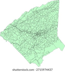 US Tennessee State Greene County Vector Census Block 2020 vector Tabulation (Census) Block