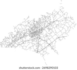 US Tennessee State Hamble County Roads Vektor 2024 für alle Straßen