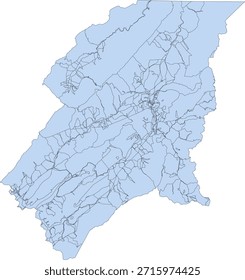 EUA Tennessee Estado Johnson County Vetor Census Block 2020 vetor Tabulação (Censo) Bloco