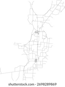 US Tennessee State Lake County Roads vector 2024 for all roads