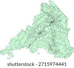US Tennessee State Loudon County Vector Census Block 2020 vector Tabulation (Census) Block