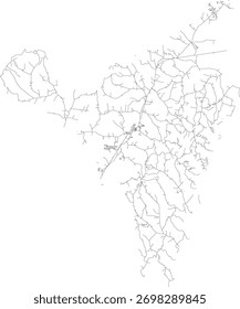 US Tennessee State Moore County Roads vector 2024 for all roads