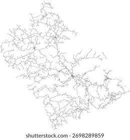 US Tennessee State Morgan County Roads vector 2024 for all roads