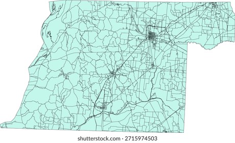 US Tennessee Estado Obion County Vetor Census Block 2020 vetor Tabulação (Censo) Bloco