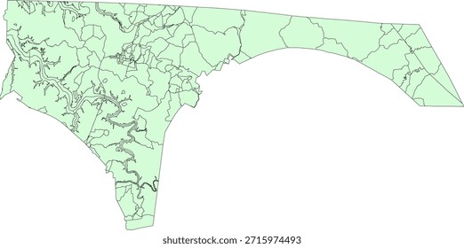 EUA Tennessee Estado Pickett County Vetor Census Block 2020 vetor Tabulação (Censo) Bloco