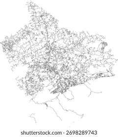 EUA Tennessee Estado Sevier County Roads vetor 2024 para todas as estradas