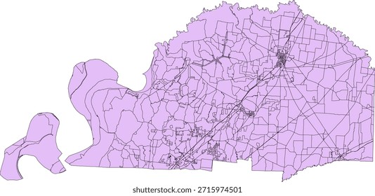 Bloque del censo de Vectores del condado de Tipton del estado de Tennessee Bloque de tabulación de Vectores (censo) de 2020