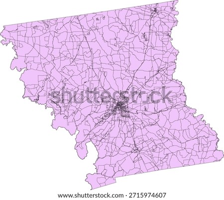 US Texas State Anderson County Vector Census Block 2020 vector Tabulation (Census) Block
