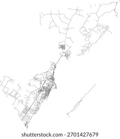 US Texas State Aransas County Roads vector 2024 for all roads