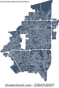 US Texas State Arlington City Zoning Districts