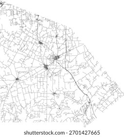 EUA Texas Estado Atascosa County Roads vetor 2024 para todas as estradas