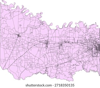 US Texas State Bowie County Vector Census Block 2020 vector Tabulation (Census) Block