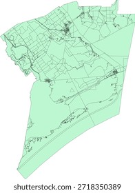 US Texas State Calhoun County Vector Census Block 2020 vector Tabulation (Census) Block