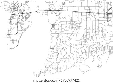 VECTOR de Carreteras del Condado de Texas State Chambers 2024 para todas las carreteras