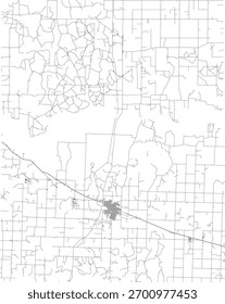 US Texas State Childress County Roads Vektor 2024 für alle Straßen