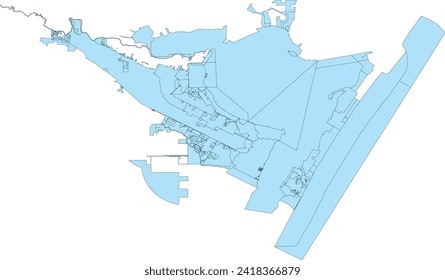 US Texas State Corpus Christi City Map with Annexation