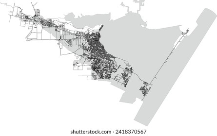 US Texas State Corpus Christi City Limit Map with Right Of Way