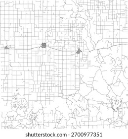 US Texas State Crosby County Roads vector 2024 for all roads