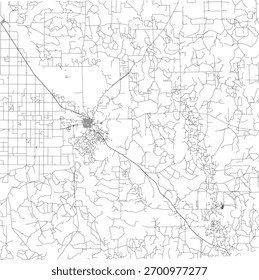US Texas State Garza County Roads vector 2024 for all roads